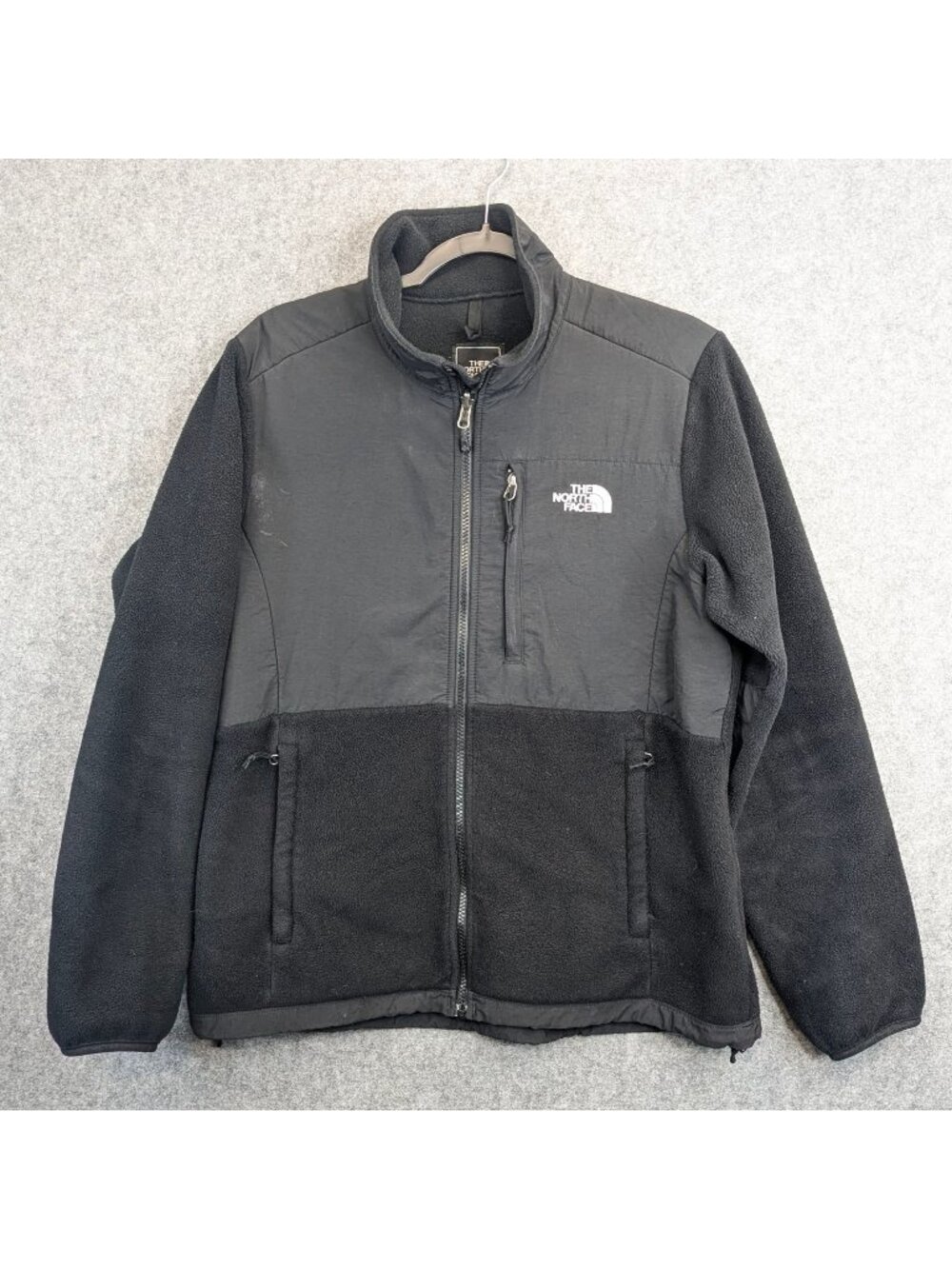 The North Face Jacket Womens Large Black Denali Fleece Polartec Nylon Full Zip